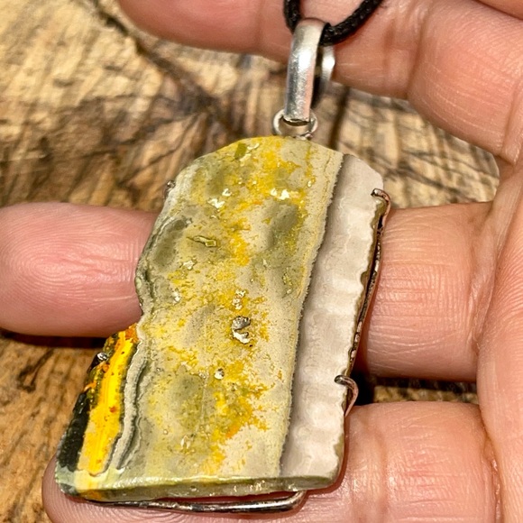 Rough Bumblebee Jasper Pendant 2 1/2” - Picture 3 of 10